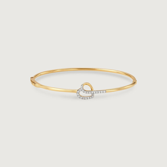 Love Story Diamond & Gold Bangle,,hi-res image number null