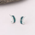 Ethereal Glow Silver Hoop Earrings,,hi-res view 1
