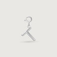 Modern Initial T Silver Charm,,hi-res view 3