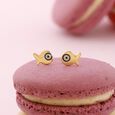 Lucky Fish Gold Stud Earrings,,hi-res view 1