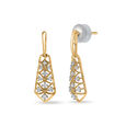 18 KT Yellow Gold Diamond Drop Earrings,,hi-res view 2