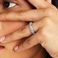 Subtle Shine Silver Finger Ring,,hi-res view 2