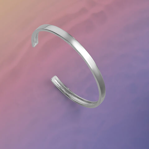 Classic Polished Silver Kada