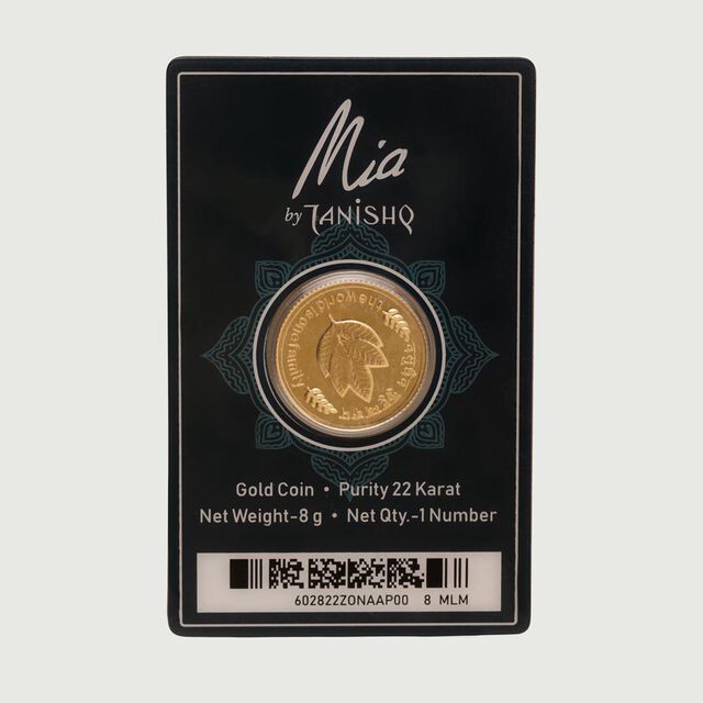 8 GM 22 Karat Sublime Mango Leaf Gold Coin,,hi-res image number null