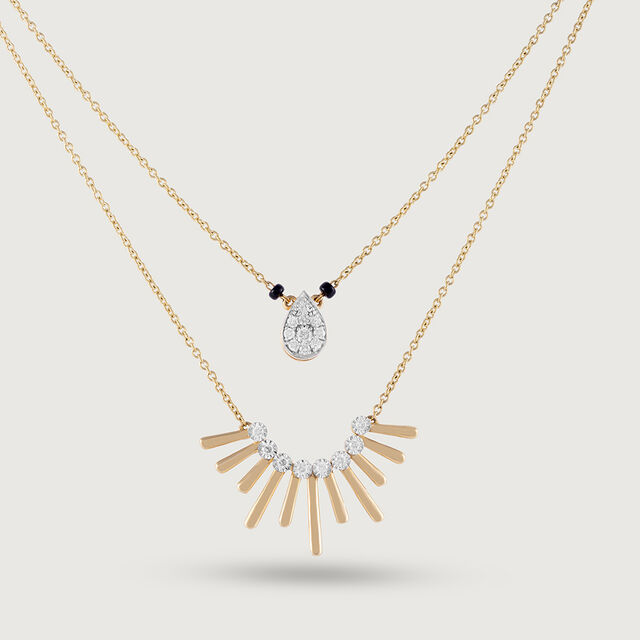 Celestial Gleam Gold and Diamond Mangalsutra,,hi-res image number null