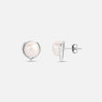 Sparkling Pearl Silver Drop Earrings,,hi-res view 4
