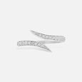 Sleek Twist Silver Finger Ring,,hi-res view 3