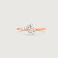 Whimsical Flower Gold & Diamond Finger Ring,,hi-res view 4