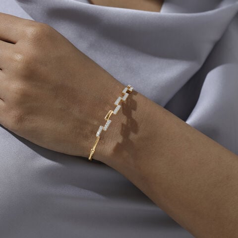 Linear Balance Diamond Bangle