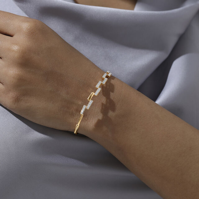Linear Balance Diamond Bangle,,hi-res image number null