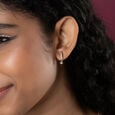 Chic Sparkle Gold & Diamond Drop Earrings,,hi-res view 2