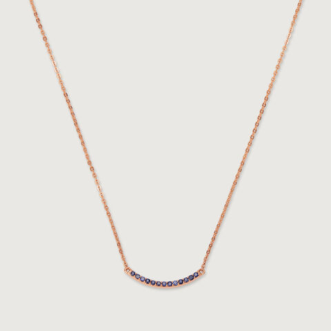 Ethereal Horizon 18KT Gold & Sapphire Pendant with Chain