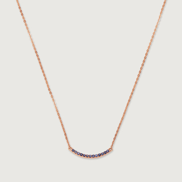 Ethereal Horizon 18KT Gold & Sapphire Pendant with Chain,,hi-res image number null