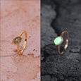 Firefly Fantasia 14 kt Gold & Green Amethyst Finger Ring,,hi-res view 1