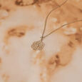 Elegant Floral Gold & Diamond Pendant,,hi-res view 1