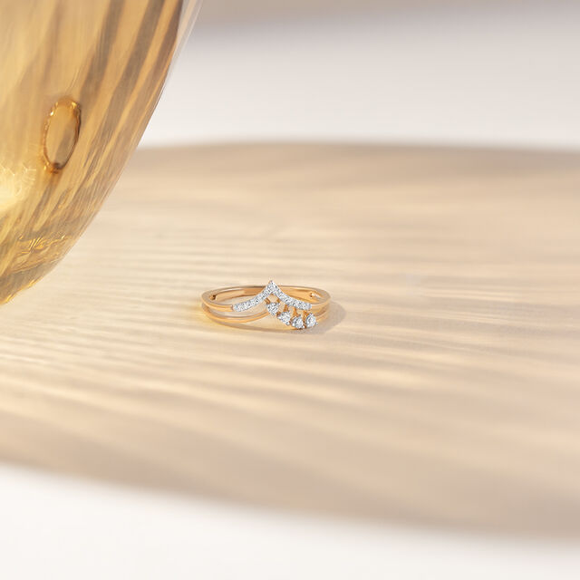 Twinkling Peak Gold & Diamond Ring,,hi-res image number null