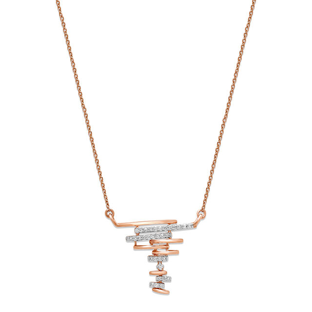 14KT Rose Gold Mystical Mirage Diamond Necklace,,hi-res image number null