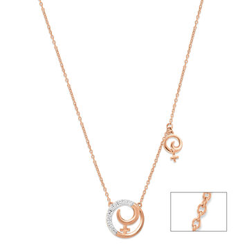14 KT Rose Gold Hypnotiser Diamond Necklace