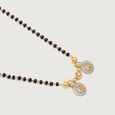 Floral Delight 18 Kt Gold and Diamond Vati Mangalsutra,,hi-res view 4