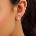 Radiant Curve Diamond Stud Earrings,,hi-res view 2