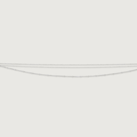 Layered Modern Silver Anklet