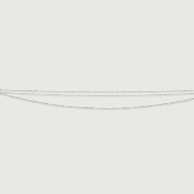 Layered Modern Silver Anklet,,hi-res image number null