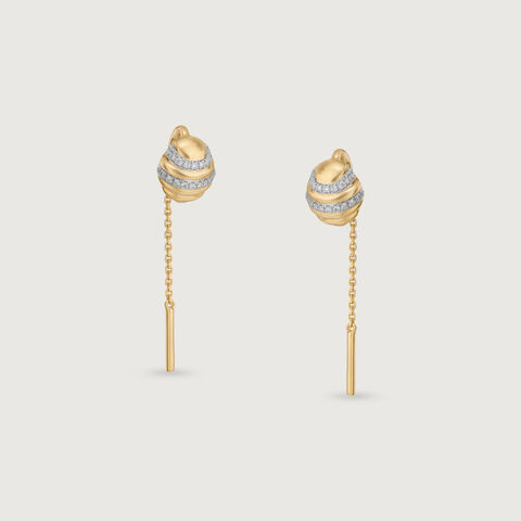 Hive Whisper Diamond Sui Dhaga Earrings