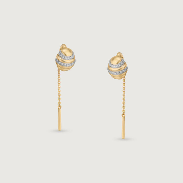 Hive Whisper Diamond Sui Dhaga Earrings,,hi-res image number null