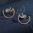 Crescent Charisma 14KT Diamond Stud Earrings,,hi-res view 1