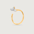 14KT Yellow Gold Diamond Nose Pin,,hi-res view 3