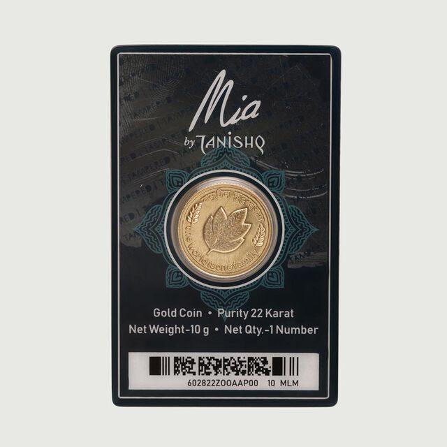 10 GM 22 Karat  Sublime Mango Leaf Gold Coin,,hi-res image number null