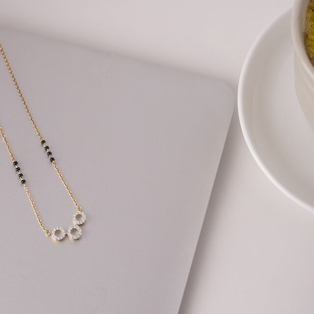 Infinity Circles Gold and Diamond Mangalsutra,,hi-res image number null