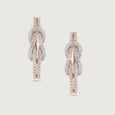 Whimsical Charm Gold & Diamond Hoop Earrings,,hi-res view 3