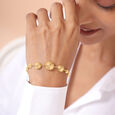 Orbital Glamour 18KT Gold Bracelet,,hi-res view 2