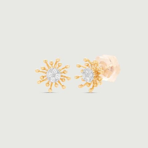 Luminous Aura Diamond Stud Earrings