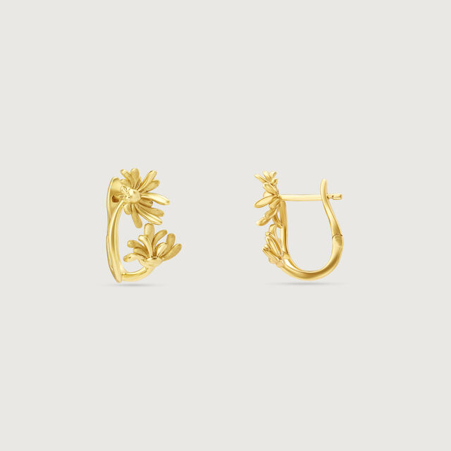 Daisy Magic Gold Hoop Earrings,,hi-res image number null