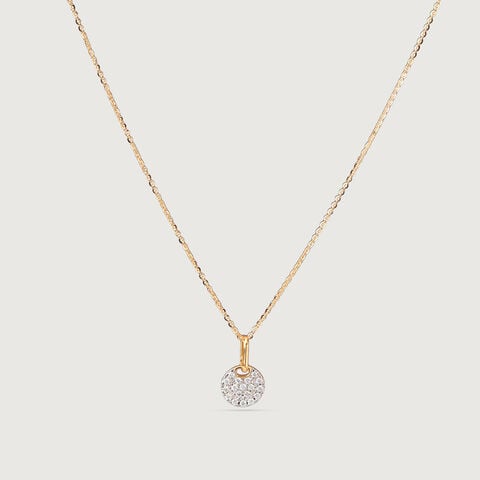 Elegant Cluster Diamond Gold Necklace