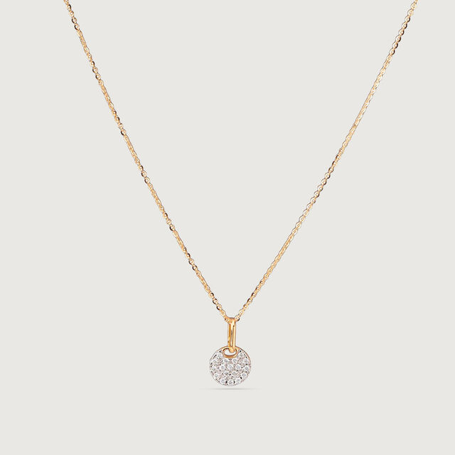 Elegant Cluster Diamond Gold Necklace,,hi-res image number null