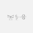 Sweet Bow Sterling Silver Studs Earrings,,hi-res view 4