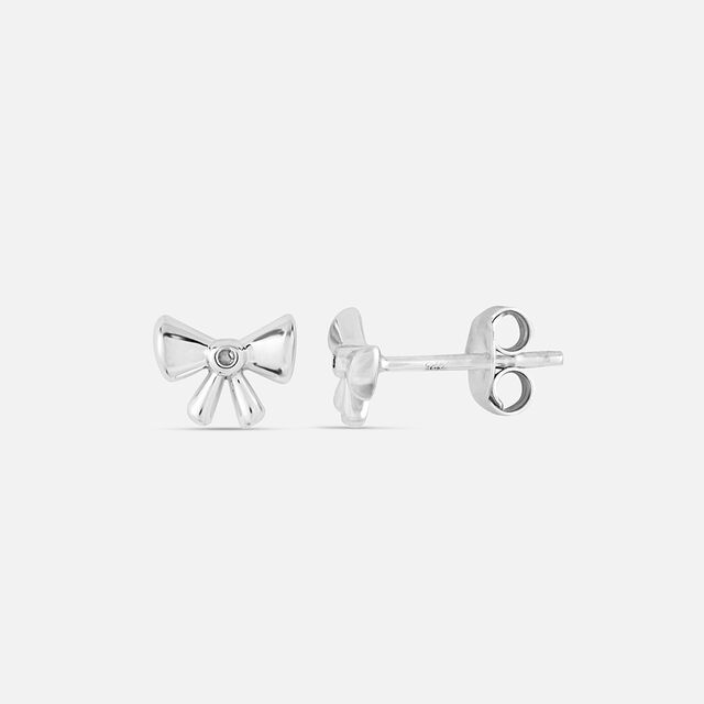 Sweet Bow Sterling Silver Studs Earrings,,hi-res image number null