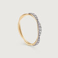 Radiant Wave 14KT Gold & Diamond Ring,,hi-res view 4