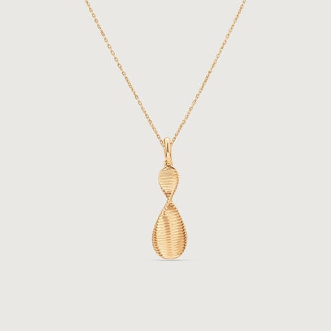 Textured Twist Gold Pendant