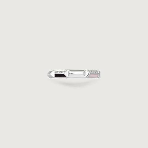 Sunny Striking Enamel Silver Ring