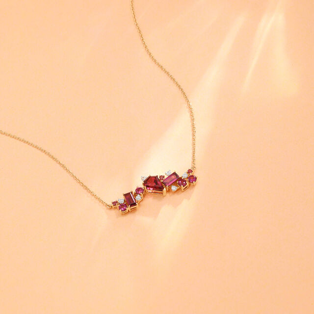 Radiant Rhythmic Pink Garnet Necklace,,hi-res image number null