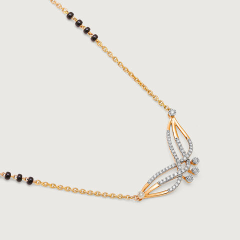 Flight of Elegance 14 Kt Gold and Diamond Mangalsutra