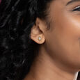 Sequine Radiance Gold & Diamond Stud Earrings,,hi-res view 2