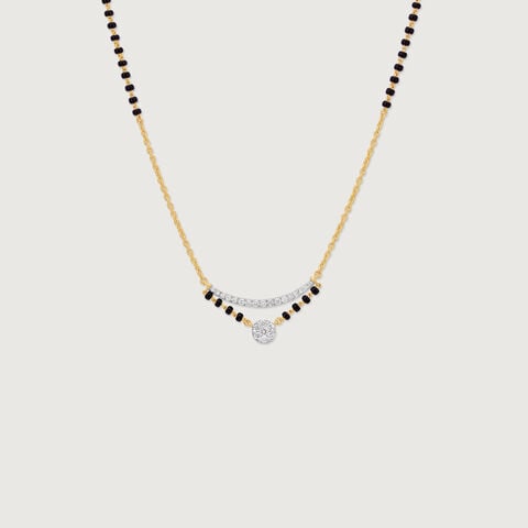 Sleek Orbit Diamond Mangalsutra
