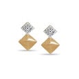 14KT Yellow Gold Hill Top Harmony Diamond Stud Earrings,,hi-res view 1