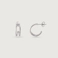 Cheeky Curve Silver Earrings,,hi-res view 4