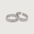 Silvery Waves Open-End Toe Ring for Women,,hi-res view 3